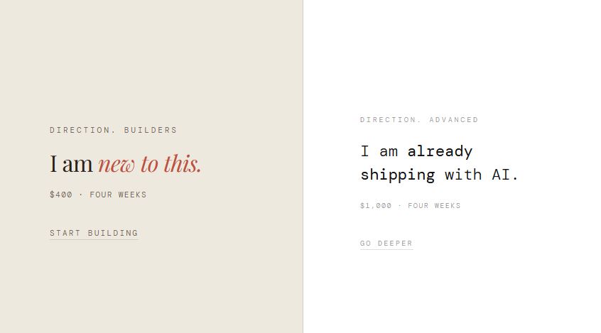Direction website preview